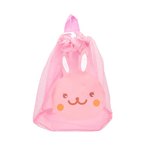 ifundom Mesh-Aufbewahrungstasche Mesh-strandrucksack Badespielzeug Für Mädchen Tasche Für Den Strand Tasche Für Sandspielzeug Hase Babyspielzeug Strandtaschen Reisespielzeug Rosa Polyester von ifundom