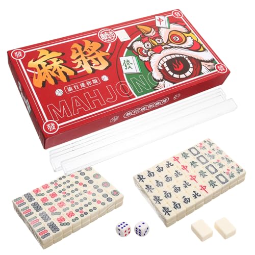 ifundom Mini Mahjong Set Tragbar mit Sicheren Langlebigen Spielsteinen Kompaktes Reise Mahjong Kit für Freunde Familien und Partys Praktisch zu Verstauen und Einfach Mitzunehmen ifundom Mini Mahjong Set Tragbar mit Sicheren Langlebigen Spielsteinen Kompaktes Reise Mahjong Kit für Freunde Familien und Partys Praktisch zu Verstauen und Einfach Mitzunehmen von ifundom