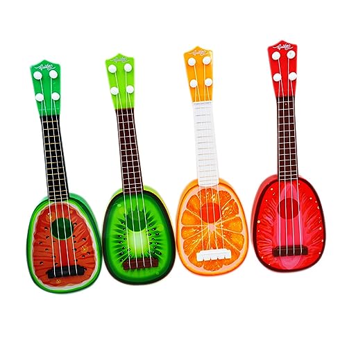 ifundom Mini Obst Ukulele Für Saitige Gitarre Musikinstrument Für Kleinkinder Lernspielzeug Erdbeer Design Ideales Für Kleine Musikfans von ifundom