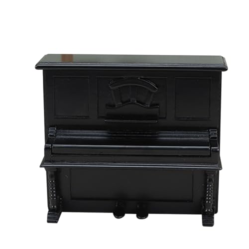 ifundom Mini-Piano-Modell Puppenhausklavier Puppenhaus-miniaturklavier Miniatur-klaviermodelle Klavier Für Puppenhaus Black Holz von ifundom