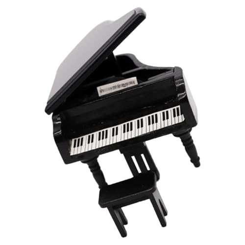 ifundom Mini-Piano-Modell Puppenmöbel Miniatur -Klavier Mikro Moderne Puppenstubenmöbel Mini-Dekoration Zubehör Für Puppenhäuser Mini-landschaftsverzierungen Holz Black von ifundom