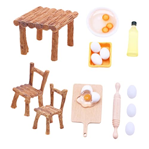 ifundom DIY Miniature DIY Dollhouse Miniatur Möbelschmuck Set 5 Teiliges Miniatur Stuhlmodell Für Puppenhaus Und Weihnachtsdekoration Ideal Für Die Miniaturküche Und Kreative Wichtelverzierungen von ifundom