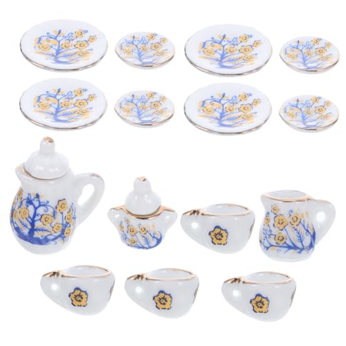 ifundom Miniatur Porzellan Tee-Set Handgefertigtes Keramik-teeservice mit Filigranen Details Robust und Kompakt für Puppenhaus-küchen und Teeparty-szenen Perfektes Zubehör für ifundom Miniatur Porzellan Tee-Set Handgefertigtes Keramik-teeservice mit Filigranen Details Robust und Kompakt für Puppenhaus-küchen und Teeparty-szenen Perfektes Zubehör für von ifundom