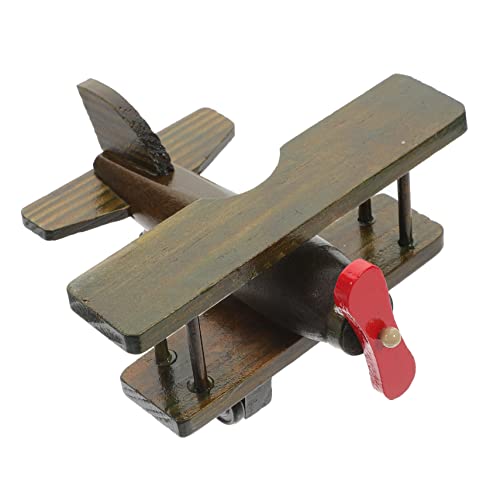 ifundom Modellflugzeug aus Holz Flugzeugmodelle für Kinder Schaumstoff-Gleitspielzeug Vintage Flugzeug Dekoration Kinder Holzspielzeug Hubschrauber Spielzeugflugzeug aus Holz Holzflugzeug von ifundom