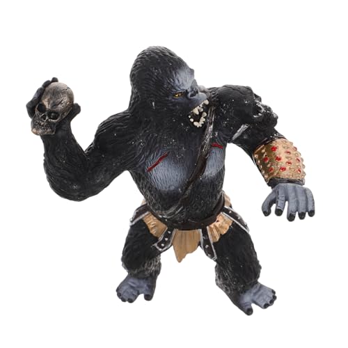 ifundom Orang-Utan-Ornamente Tierwelt Tierfigur Gorilla-Modell -Gorilla-Spielzeug Dschungeltiermodell Realistisches Wildtier-Spielzeug -Gorilla-Figur Gorilla-Statue PVC Light Brown von ifundom