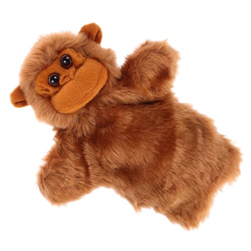 ifundom Orang-Utan-Tierhandpuppe Kinder Puppen kinderpuppe Handpuppentheater Tier-Handpuppe Child Play Handpuppen für Babys von 6-18 Monaten Handpuppen zum Geschichtenerzählen Plüsch Brown von ifundom