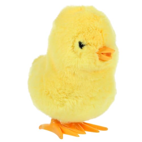 ifundom Ostern-Aufziehspielzeug Plüschküken Uhrwerkspielzeug Gehendes Springendes Huhn Ostern-Hüpfspielzeug Spielset Ostereiersuche Korbstrumpf Für Osterpartygeschenke Gelb von ifundom