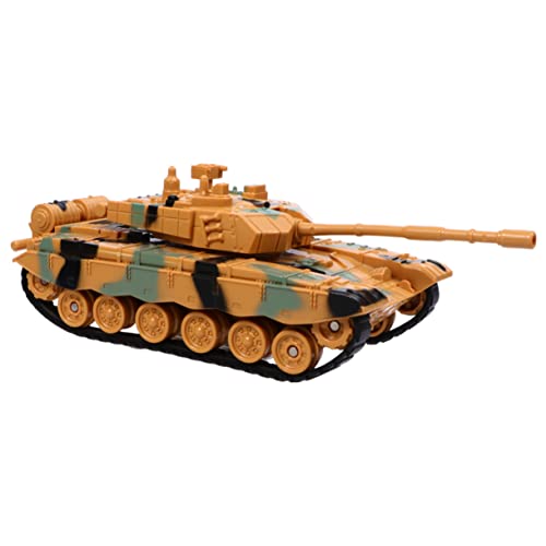 ifundom Panzermodell Panzerspielzeug Panzer Spielset Mini-RC-Panzer Spielzeugpanzer für Kinder Tank Spielzeug Toys Modell Panzer militärisches Spielzeug Plastik Yellow von ifundom