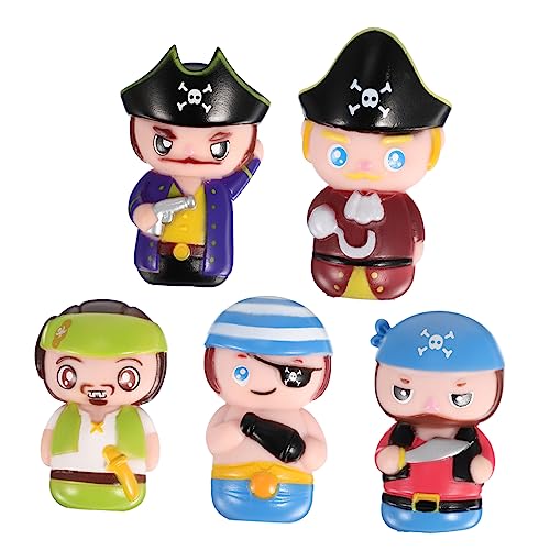 ifundom Piraten Fingerpuppen 5st Cartoon-Finger-Puppe Spielzeug Puppen Party-handpuppe Fingerpuppe Karikatur Kind Vinyl Kreatives Spielzeug von ifundom