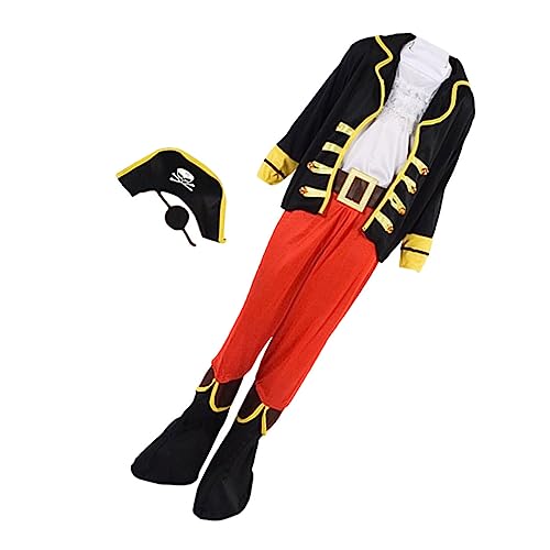 ifundom Piratenkostü Für 1 Set Piraten Outfit Mit Piratenhut XL Größe 135cm 145cm Ideal Für Halloween Karneval Und Rollenspiele von ifundom