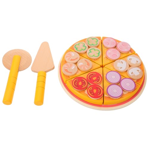 ifundom Pizzaspielzeug Gefälschte Pizza Essen Schneidespielzeug Pizza Spielset Küche Spielen Montessori Spielzeug Spielküche Zubehör Spielzeug Essen Spielen Pizza Spielzeug von ifundom