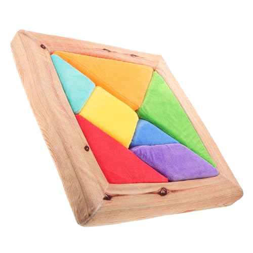 ifundom Plüsch-Tangram Blockaden Der Gehirnlogik Formpassende Puzzles Tangrams Formen Puzzlespielzeug Logisches Spielzeug Geometrisches Rätsel Puzzle Denksportaufgaben Spielzeug Lernspiele von ifundom