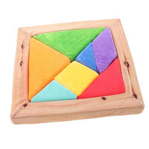 ifundom Plüsch-Tangram Musterblock in Plüschform Blockaden Der Gehirnlogik Pädagogisches Puzzle Logisches Spielzeug Geometrisches Rätsel Tangram-puzzlespiel Puzzle-partygeschenke von ifundom