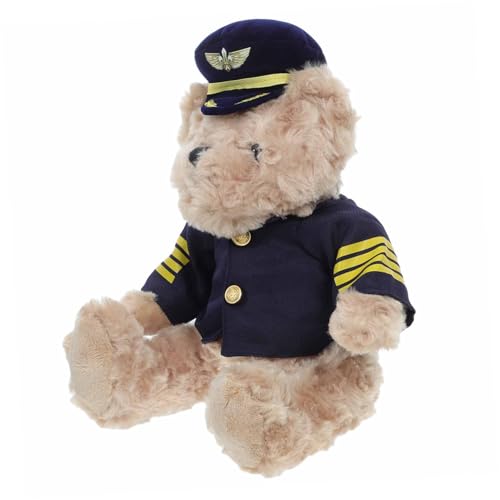 ifundom Plüschbär Pilot Weiches Kuscheltier mit Detailreicher Uniform Kreative Rollenspielpuppe für Dekoratives Stofftier Geschenkidee für Shower und Sammler ifundom Plüschbär Pilot Weiches Kuscheltier mit Detailreicher Uniform Kreative Rollenspielpuppe für Dekoratives Stofftier Geschenkidee für Shower und Sammler von ifundom