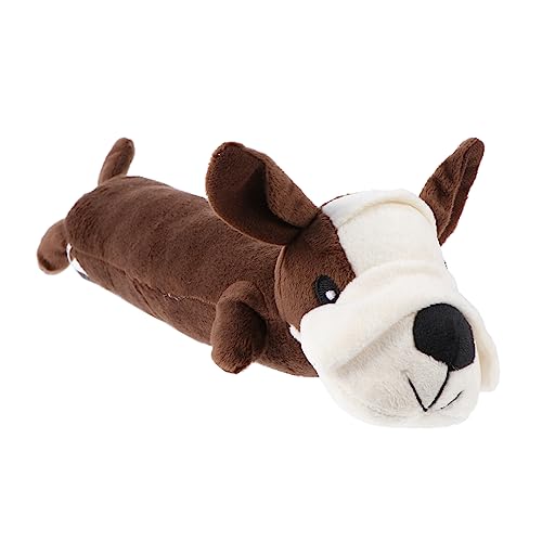 ifundom Plüschtiere für Haustiere Hund für Haustiere ausgestopft Interactive Dog Toys knete simuliertes Dackelspielzeug Zähneknirschendes kurzer Plüsch Coffee von ifundom