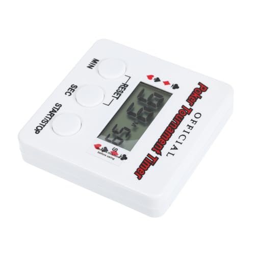 ifundom Poker-Timer Küchentimer Handbuch Digitaler Küchentimer Poker-Dealer-Button Mit Timer Countdown-stoppuhr Casinotimer Mahjong-Timer Track-Timer Schachuhr Weiß Elektronisches Bauteil von ifundom