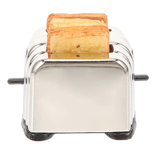 ifundom Puppenhaus Brotbackautomat Spielzeughaus Für Babys Kinderspielzeug Mini Miniatur Brotbackautomat Toaster Mini Modell Miniatur Toaster Mini Raumszene Toaster Aus von ifundom