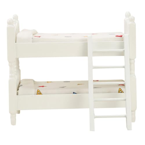 ifundom Puppenhaus Etagen Bett Puppenbett Miniatur Babypuppentrage Für Kinder Spielzeug Koje Gabbys Bausatz Etagenbett Für Puppen Puppenhausmöbel Requisiten Mini-hausmöbel Birke von ifundom