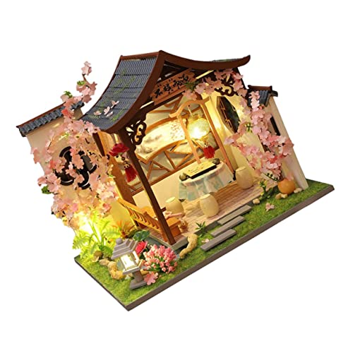 ifundom Puppenhaus-Modell Haushalt Miniaturhaus Haushalt Minihaus DIY- Haushaltshaus-kit Desktop- -kit Mini- Desktop-miniaturhaus Dekoratives Minihaus Kunststoff Colorful von ifundom