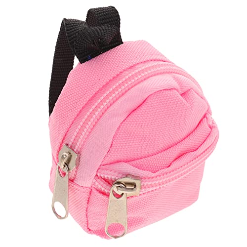 ifundom Puppenrucksack kleines Modell Spielzeug Spielzeuggurte Bausätze Babys Puppen Spielzeug für Kinder kinderspielzeug Schulranzen-Ornament dekorative Puppenschultasche Polyester Rosa von ifundom