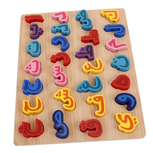 ifundom Puzzle Intelligenzspielzeug Für Kinder Arabisches Briefbrett Arabisches Alphabet Übungstafel Für Holzbuchstaben Übungsbrett Für Buchstaben Aus Holz Pädagogische Lernrätsel Hölzern von ifundom