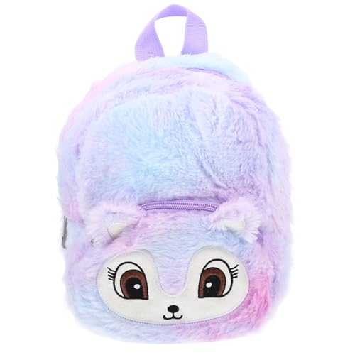 ifundom Rucksack schultüte büchertasche makeupbag aufbewahrungstüten Schultasche Umhängetasche im Tierdesign Schultertasche Aufbewahrungstasche Umhängetasche für Mädchen Polyester Violett von ifundom