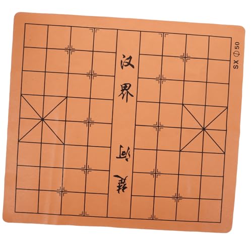 ifundom Schachbrett Schachbrett Reiseschachbrettmatte Faltbares Schachbrett Chinesisches Schachbrett Faltbares Spielbrett Xiangqi Schachmatte Schachspielzubehör Hellbraunes von ifundom