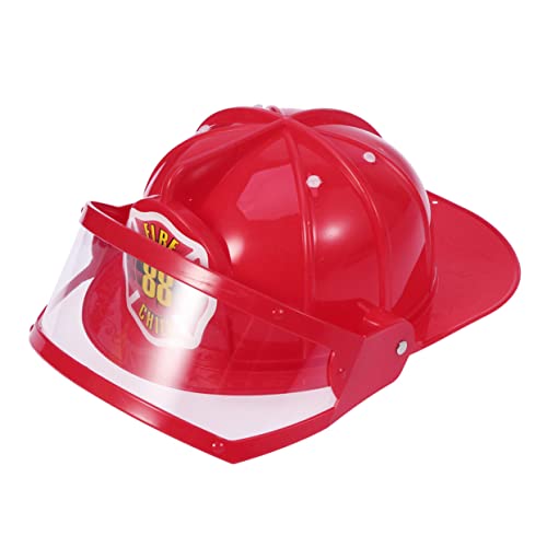 ifundom Roter Feuerwehrhut Aus Kunststoff Für Sicheres Pädagogisches Spielzeug Aus Pvc Schutzhelm-design von ifundom