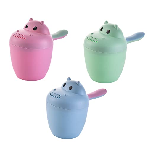 ifundom Shampoo Cup Form Eines Cartoon Hippos Blauer Badewannen Rinse Cup Für Ideal Zum Und Shampoo Ausspülen Badespielzeug Und Für Kleinkinder von ifundom