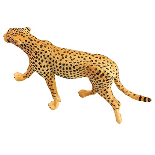 ifundom Simulationsleopard Desktop-Spielzeug Spielsets Mit Spielzeugfiguren Gepard Handwerk Winzige Tierfiguren Gepard Dekoration Mini-tierfiguren Zoo-Statue Pferdespielzeug Plastik Yellow von ifundom