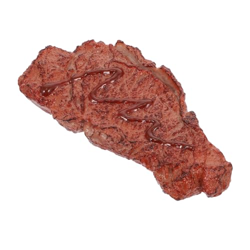 ifundom Simuliertes Steak simuliertes Essensspielzeug aussehendes Fleisch vorgeben mutfak aksesuarları küche armaturen Steakspielzeug für Kinder gefälschtes Steak-Modell Plastik Brown von ifundom