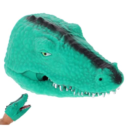 ifundom Spielzeug-krokodil-handpuppe Dinosaurier Handpuppen Gummi Dinosaurier-fingerpuppe Handpuppe Spielzeug Schlangenpuppe Hai-fingerpuppe Spielzeug-Dinosaurier Monsterpuppe Green von ifundom