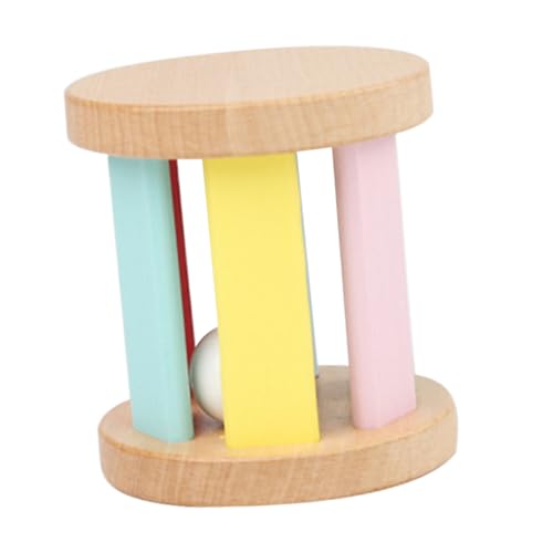 ifundom Spielzeugroller musikinstrumente Play Toys kinderspielzeug Montessori Rasselroller Rasselrolleninstrument hölzerne Handrassel schöne Holz von ifundom