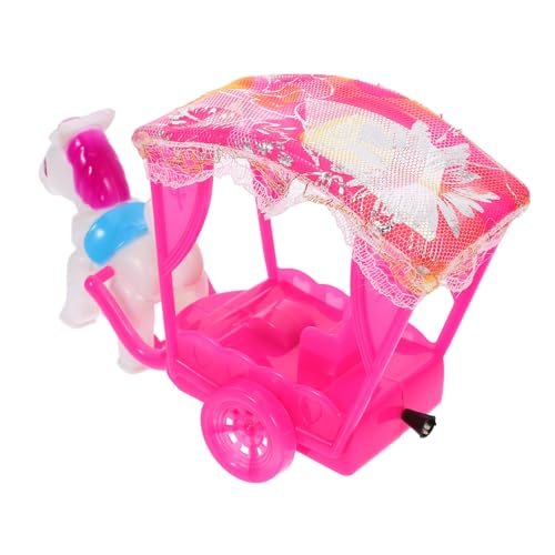 ifundom Spielzeugwagen Kutsche Mini Auto Pferdewagen Puppenwagen Langlebiges Partygeschenke Autospielzeug für Kleinkinder Bauch Rosy von ifundom