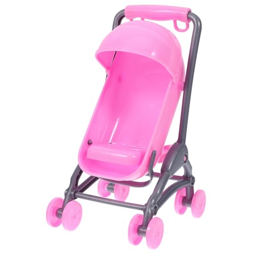 ifundom Spielzeugwagen für Kinder kinderzimmer Spielzeug Kinder Kinder Spielzeug Kinderwagenspielzeug Möbel für Puppenwagen simulierter Puppenwagen Puppenhaus-Kinderwagen Abs Rosy von ifundom