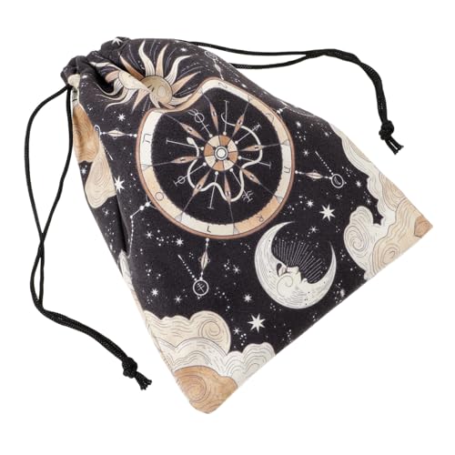 ifundom Tarotkarten-Tasche Tarotkarten-Organizer Mit Kordelzug Zur Aufbewahrung Weicher Flanell Und Sicherer Verschluss von ifundom