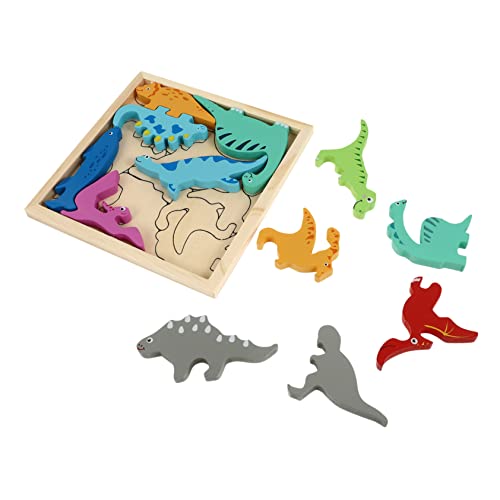 ifundom Thema dreidimensionales Puzzle Puzzle rätselbuch für laubsägen für Dinosaur Toys Interaktives Kinderpuzzle Kleinkindversorgung Holz von ifundom