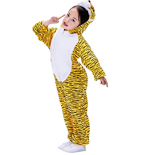 ifundom Tigerkostüm Für Kinder Tierkleid Performance-Outfit Einfach An- Und Auszuziehen Ideal Für Geburtstage Verkleidungen Cosplay von ifundom