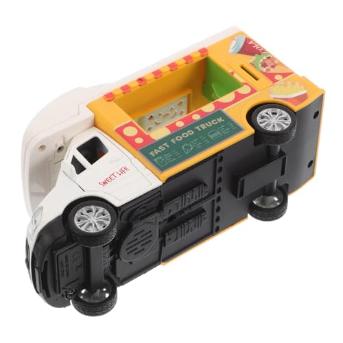 ifundom Tragbares Hamburger-Truck-Spielzeug Für Kinder, Kompaktes Rückziehauto, Rollenspiel-Food-Truck, Lustiges Spielzeugauto Für Kinder, Auto-Spielzeug, Food-Truck, Fast-Food-Truck von ifundom