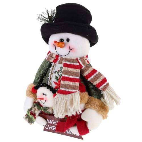 ifundom Urlaubsfigur Schneemann-Puppe Weihnachtsbaum-puppendekoration Weihnachtselemente Dekor Gefälligkeiten Für Weihnachtsfeiern Schneemann-Statue-skulptur Weihnachtsplüschzwerg Stoff von ifundom