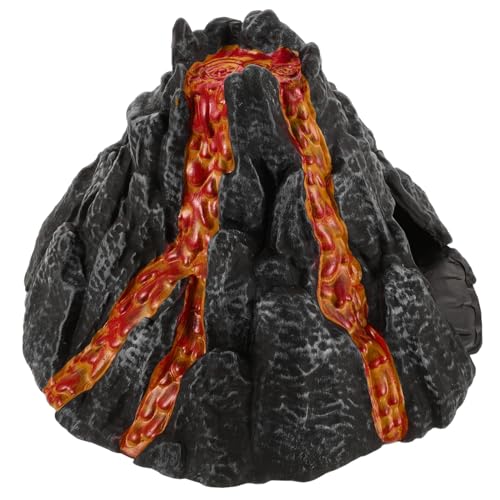 ifundom Vulkan-Lava-Spielzeug Anschauliches Vulkanmodell Landschaftsdekor Simulation Vulkanverzierungen Vulkandekoration Vulkanische Statue Simulation Vulkan Ornamente Plastik von ifundom