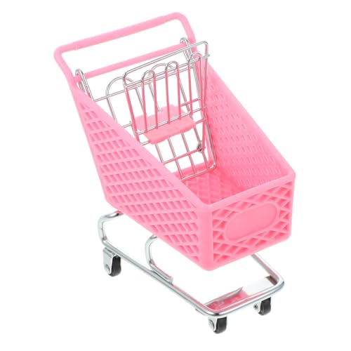 ifundom Warenkorb Spielen Handwagen Trolley Spielzeug Mini-puppenhaus Einkaufswagen Spielzeug Aufbewahrungskörbe Für Kinder Kreativ Spielzeug-einkaufswagen Puppenwagen Handyhalter Eisen von ifundom