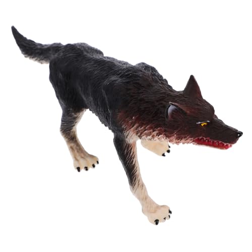 ifundom Wildtiermodell Wolf Figur Waldtierfiguren Wolf Spielzeug Spielset realistisches wildes Tier Kinderkognition Modell Wildtier Modell Wildtierfiguren Wolfsmodell Abs Black von ifundom