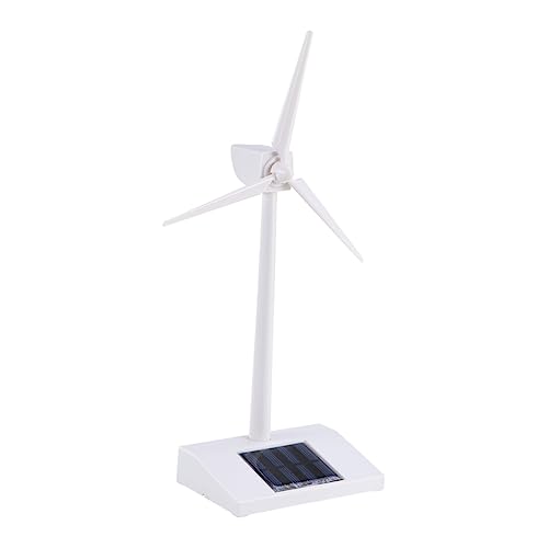 ifundom Windmühlen-Modell Miniaturwind Mini-Spielzeug Windmühlen für Turbinenmodell Solarlüfter solarbetriebenes Spielzeug Modell Einer Windkraftanlage solarbetriebene Windmühlen Weiß von ifundom