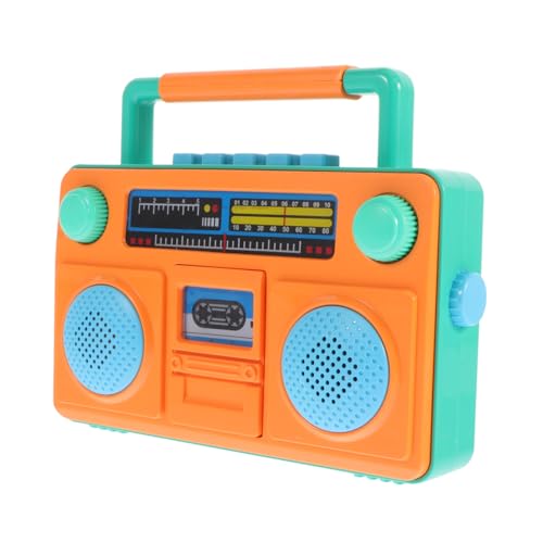 ifundom analoges Radio interaktives Sendung Spielzeuglernen Fun Toys for Radio für Haushaltsgeräte Mini-Radio- Fake-Radio Abs Orange von ifundom