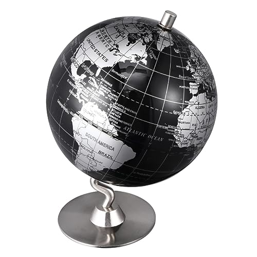 ifundom für den Unterricht mit Ständer Karte Schreibtisch befüllbare Glühbirne Lernspielzeug Weltkarte World map Schreibtischdekoration Desktop-Weltkugel Black von ifundom