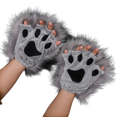 ihreesy Accessoires Plüsch Neko Mädchen Zubehör Pfote und Ohr Fingerhandschuhe für den täglichen Stil von ihreesy