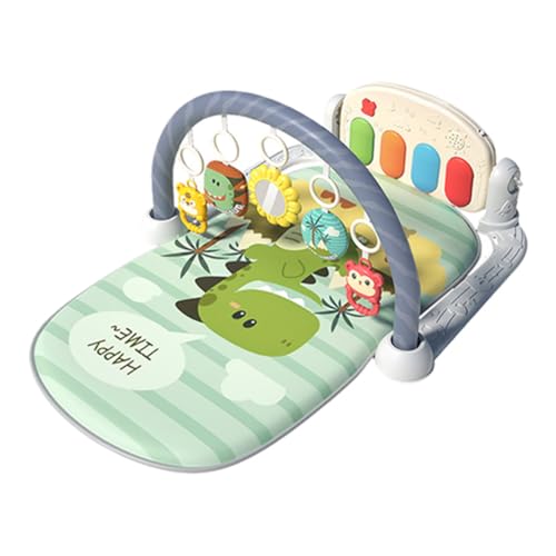 ihreesy Baby Spielbogen Baby Spieldecke mit Musik,Krabbeldecke mit 5 abnehmbaren Spielzeugen Spielmatte Baby Krabbelmatte Interaktives Spielbogen Mat Spielteppich für Baby,zum Spielen im Bauchlage von ihreesy