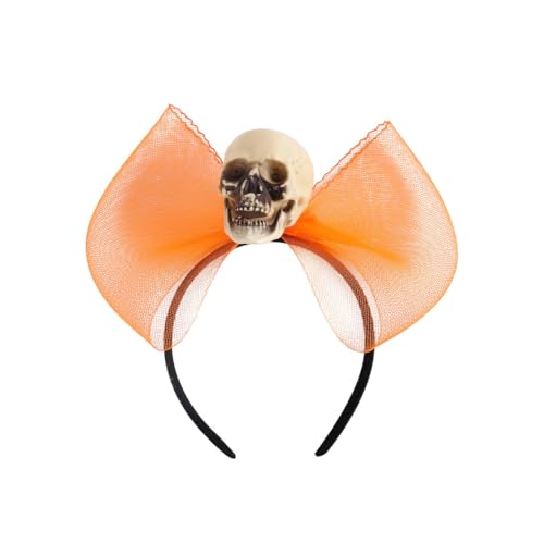 ihreesy Halloween Haarband, Totenkopf Haarreif Kopfschmuck Haarschmuck Netz-Kopfbedeckung Stirnband für Kinder Erwachsene Kostüm Accessoire für Halloween Fasching Party von ihreesy