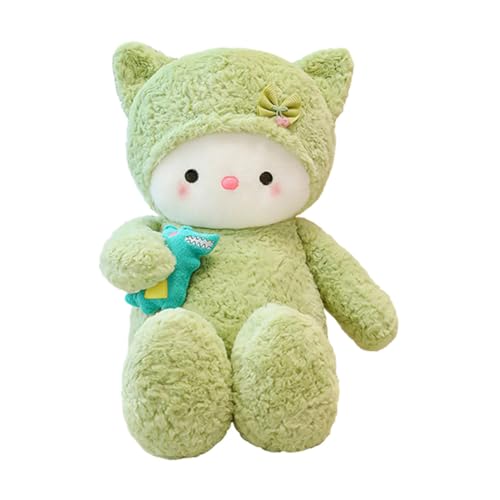 ihreesy Katze Plüschtier,Katze Plüsch Spielzeug Katze Kuscheltier Großes PlüschPuppen Weiches Stofftier Süßes Puppen Plush Plüschfigur Weihnachten Geburtstag Geschenk für Kinder Jungen Mädchen von ihreesy